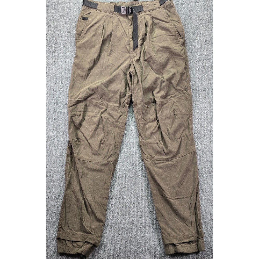 The North Face Pants Mens Medium Brown Hiking Outdoor Nylon Belted Pleated